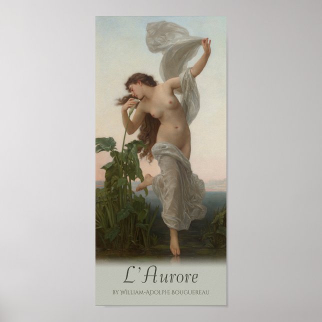 Póster William-Adolphe Bouguereau Dawn L'aurore Cardstock (Frente)