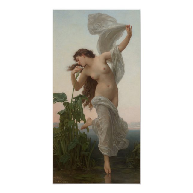 Póster William-Adolphe Bouguereau L'aurore Dawn (Frente)