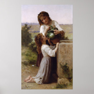 Póster William-Adolphe Bouguereau - Na Fonte