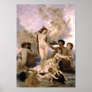 Poster William-Adolphe Bouguereau - O Nascimento de Vênu
