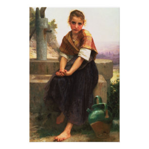 Póster William-Adolphe Bouguereau, O Pitcher Quebrado