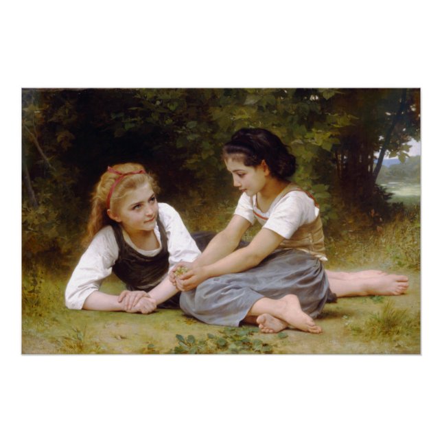 Póster William-Adolphe Bouguereau Os Coletores Nut (Frente)