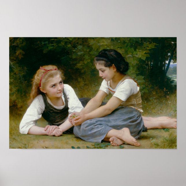 Poster William-Adolphe Bouguereau - Os Coletores Nut (Frente)