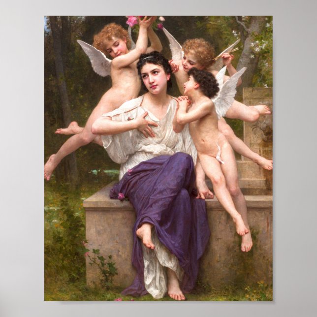 Poster William Adolphe Bouguereau - Sonho De Primavera (Frente)