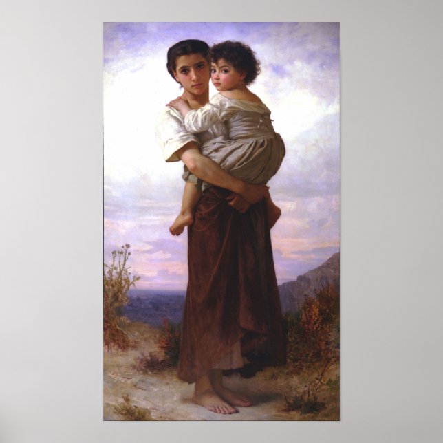 Póster William-Adolphe Bouguereau-Young Ciganos (Frente)