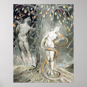Poster William Blake A Tentação e Queda da Eva