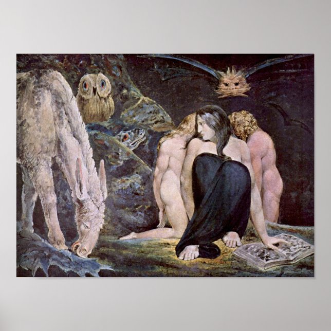 Poster William Blake - Hecate; Noite de Alegria de Enitha (Frente)
