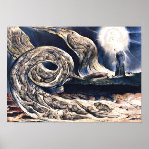Poster William Blake Lovers' Whirlwind ilustra inferno