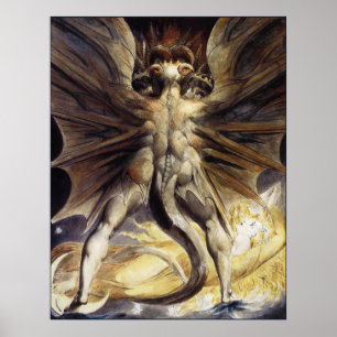Póster William Blake: O grande dragão vermelho