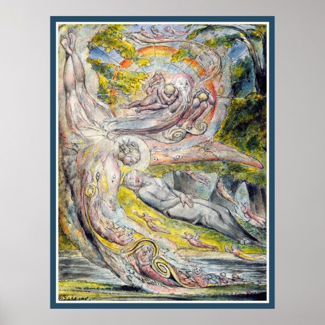 Póster William Blake: O Sonho Misterioso de Milton (Frente)