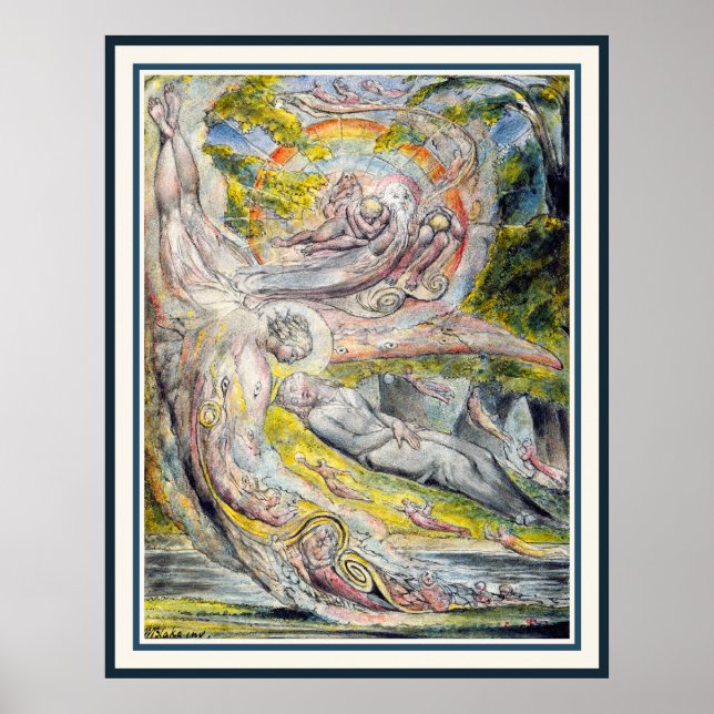 Póster William Blake: O Sonho Misterioso de Milton (Frente)