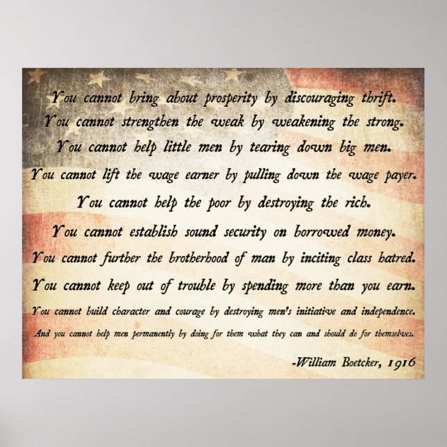 Póster William Boetcker Cote (Frente)