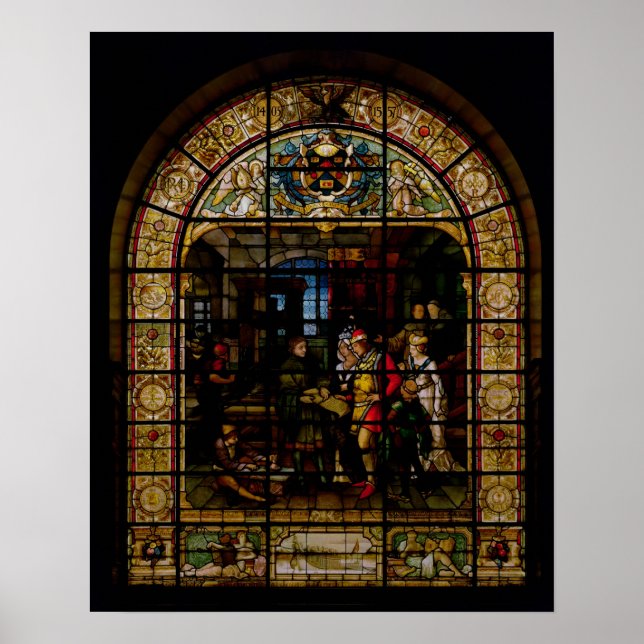 Poster William Caxton mostrando seu primeiro livro impres (Frente)