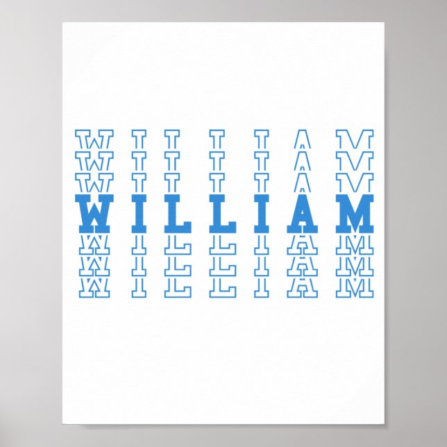 Poster William Custom Boy Name (Frente)