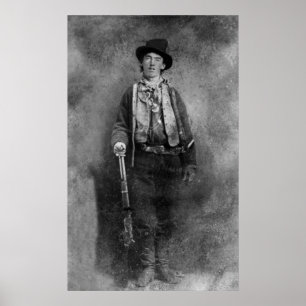 Poster William H. Bonney, Billy Kid Old West Outlaw