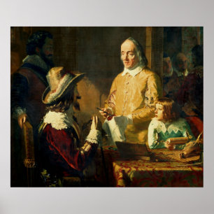 Póster William Harvey que demonstra a Charles me