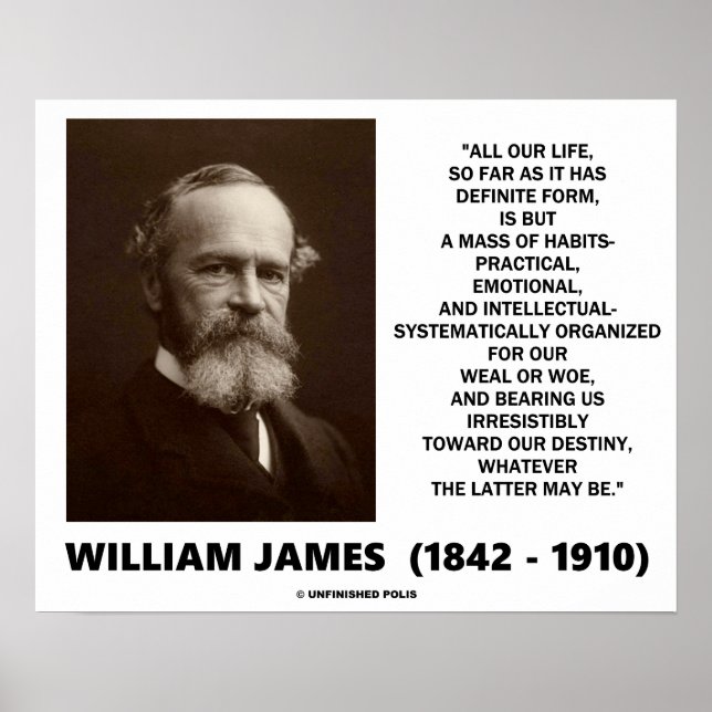 Poster William James Massachusetts Of Habits Cotação Dest (Frente)