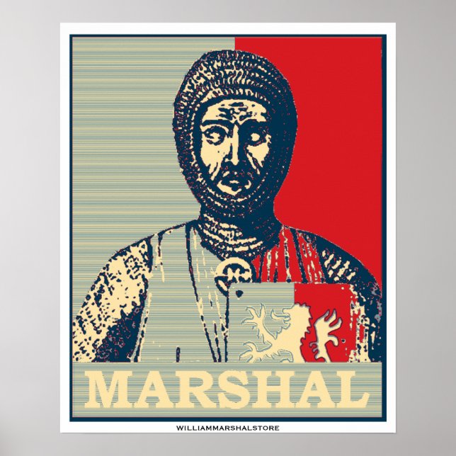 Póster William Marshal Mirror do Posto Chivalry Red & Blu (Frente)