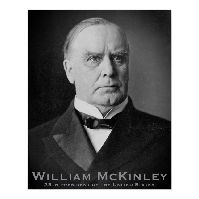 Póster William McKinley, Tariff King, 25 presidente EUA (Frente)