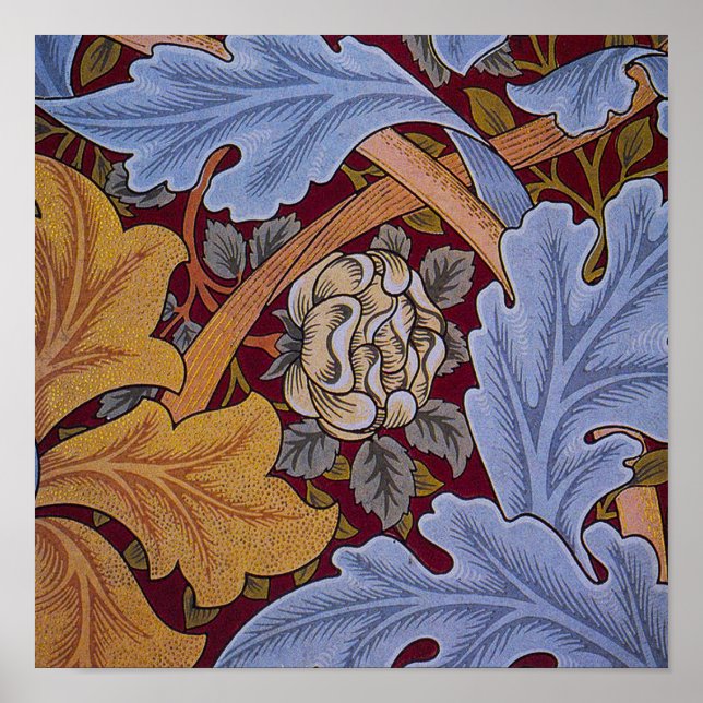 Póster William Morris Acanthus Rua James Wallpaper (Frente)