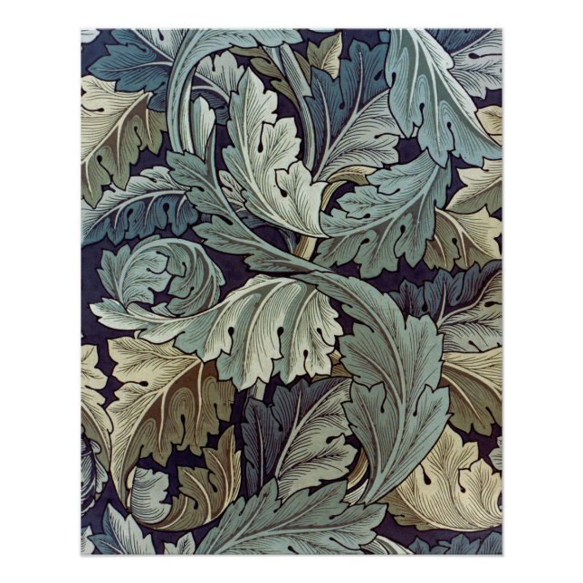 Póster William Morris Acanthus Wallpaper Folhas (Frente)
