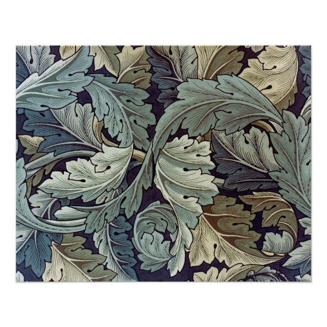 Póster William Morris Acanthus Wallpaper Folhas (Frente)