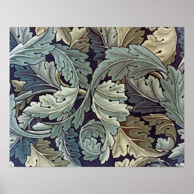 Póster William Morris Acanthus Wallpaper Folhas (Frente)
