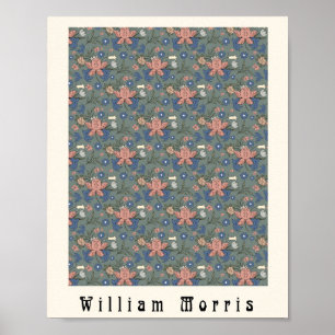 Poster William Morris art nouveau flor design verde