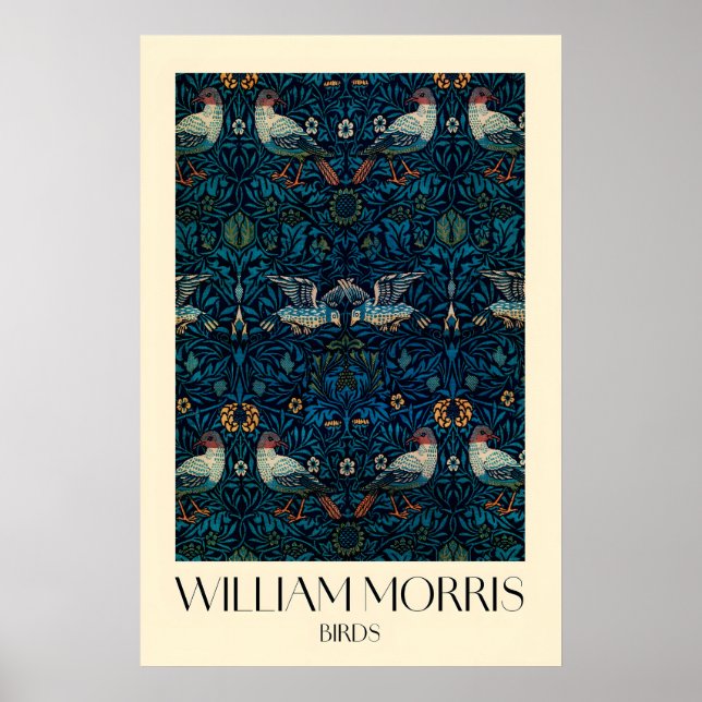 Poster William Morris Birds Pattern  Matte Art Print (Frente)