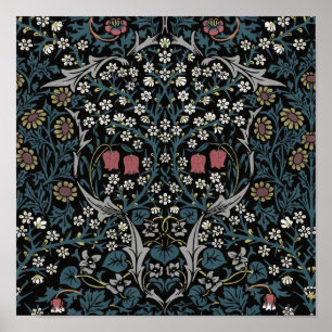 Poster William Morris Blackthorn Floral Art Nouveau