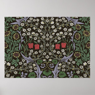 Póster William Morris Blackthorn Tapeçaria Floral