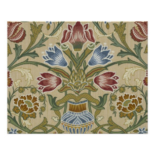 Póster William Morris Brocade Floral Wallpaper Padrão