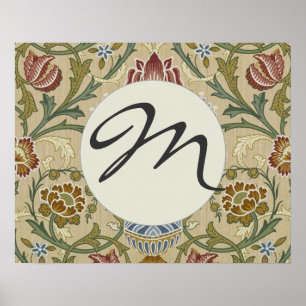 Póster William Morris Brocade Floral Wallpaper Padrão