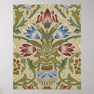 Poster William Morris Brocade Floral Wallpaper Padrão
