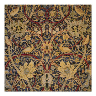 Póster William Morris Bullerswood Faux Tapeçaria