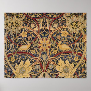 Póster William Morris Bullerswood Faux Tapeçaria