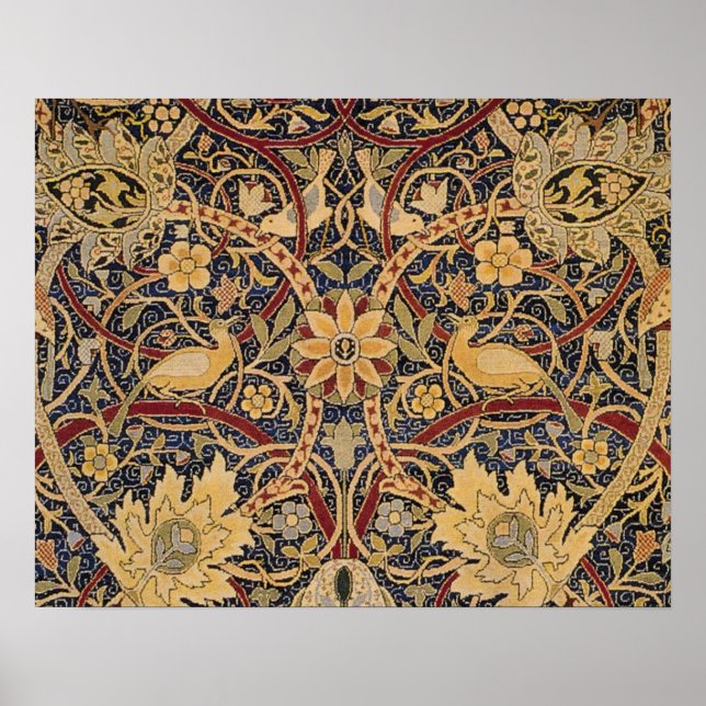 Póster William Morris Bullerswood Faux Tapeçaria (Frente)