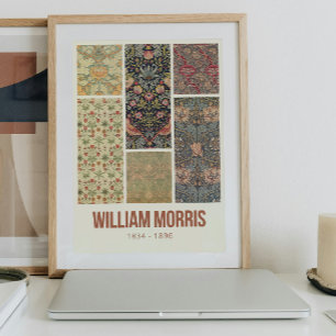 Poster William Morris Coletou Colagem de Padrões de Arte
