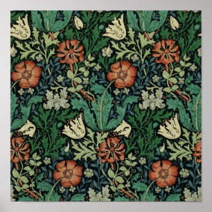 Poster William Morris Compton Floral Art Nouveau Pattern