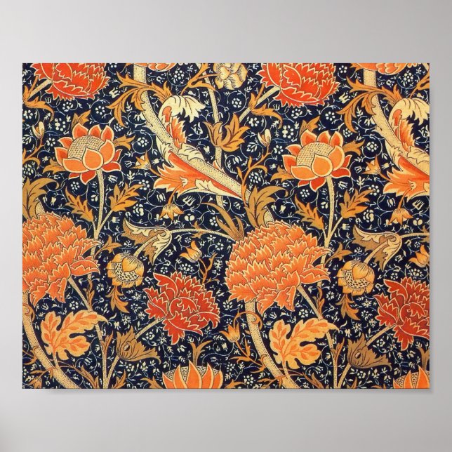 Póster William Morris Cray Floral Art Nouveau Pattern (Frente)