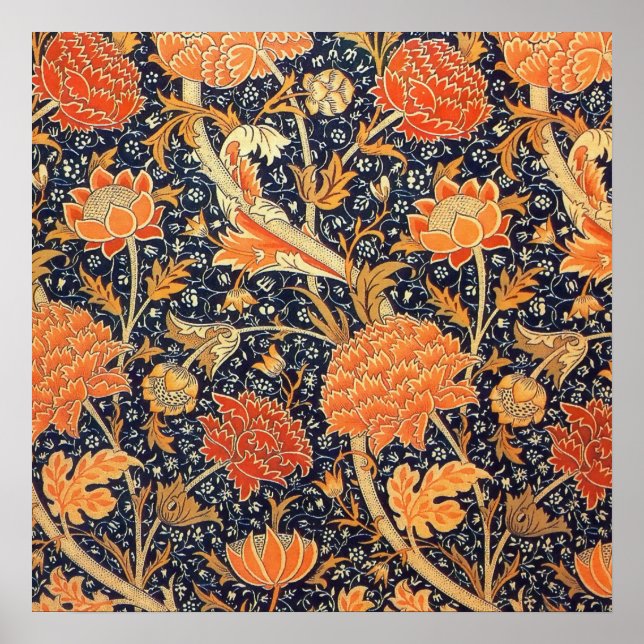 Póster William Morris Cray Floral Art Nouveau Pattern (Frente)