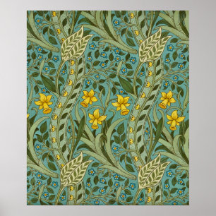 Poster William Morris Daffodil Floral Pattern Classic