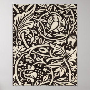 Poster William Morris Daffodil Floral Pattern Vintage