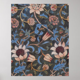 Póster William Morris Evenlode Textile Floral Art