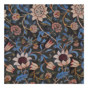 Póster William Morris Evenlode Textile Floral Art