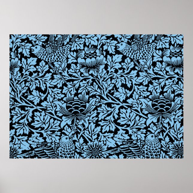 Póster William Morris Floral Pattern Bird Anenome (Frente)