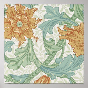 Poster William Morris Floral Pattern Solteiro Stem