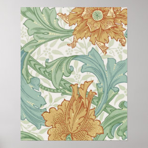 Póster William Morris Floral Pattern Solteiro Stem