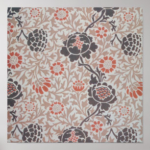 Póster William Morris Flower Grafton Wallpaper