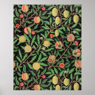 Poster William Morris Fruta padrão Vintage